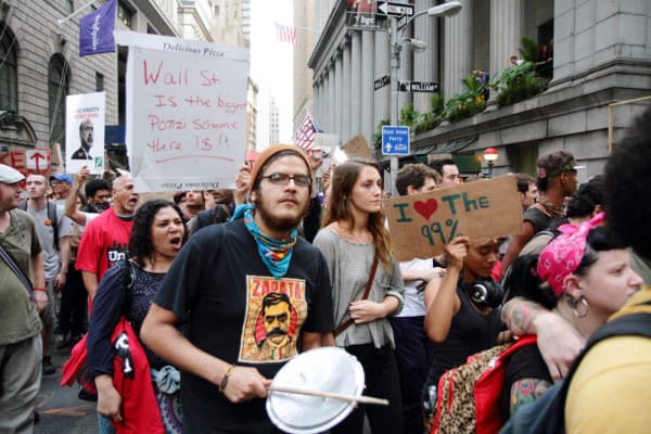 Occupy Wall Street demonstrations in NYC
